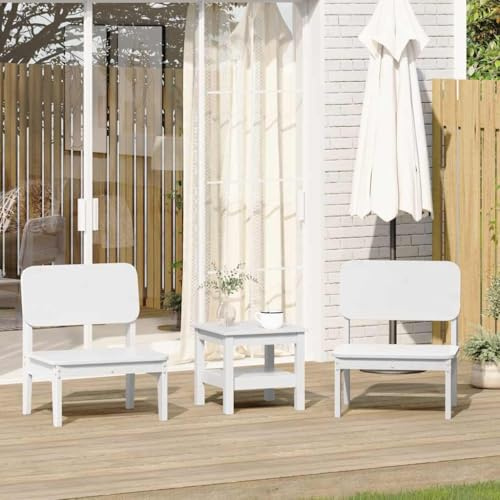 Mimdixy Camping Stuhl Terrassenstühle Relaxsessel,Gartenstühle 2 STK. Weiß 60x52,5x72 cm Massivholz Kiefer,Relaxsessel Für Camping,Garten,Balkon,Kann Schnell Zusammengebaut Werden