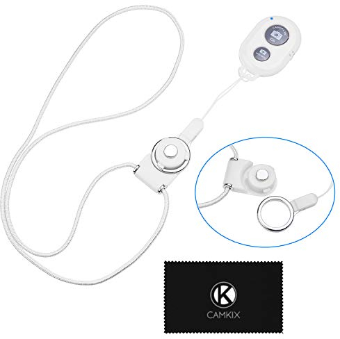 CAMKIX Telecomando Otturatore Fotocamera con Tecnologia Wireless Bluetooth ® - Cordino con Anello Rimovibile - Cattura Immagini/Video Senza Fili Fino a 10 m (30 ft)