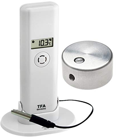 Thermo Hygro Sender TFA 30.3302.02.99 mit Profi Temperatur Kabelfühler und Temperaturbremse