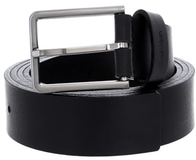 Calvin Klein Uomo Cintura 3.5 cm Essential Belt Cintura in Pelle, Nero (Black), 105 cm