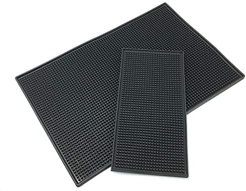 Fitwish Ototon Tapis de Bar Service en Caoutchouc Antidérapant Résistant à la Chaleur Imperméable Dessous de Verre pour Boisson Cocktail Bière Café Hôtels Cuisine (8x60cm)