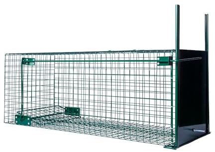 BOXTRAP - Boîte à Fauve 1 Porte - Piège pour Rats, Mustélidés et Chats - avec Porte Coulissante à Glissière - 82 x 32 x 31 cm