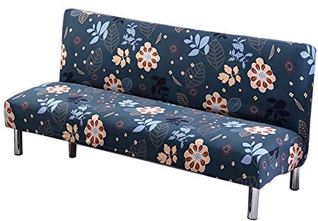 DZYP Sofabezug ohne Armlehnen, elastisch, waschbar, bedruckter Spandex, universeller Sofa-Schonbezug für Klappsofas und Sofas. (P16)