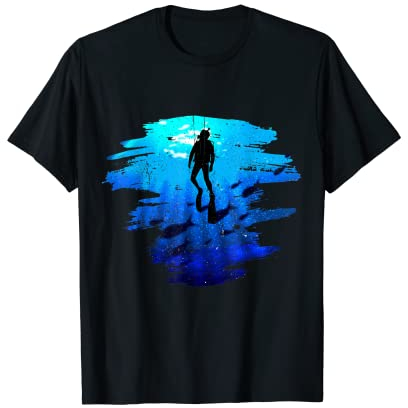 Taucher Geschenk für Herren Apnoe Schnorchel Zubehör T-Shirt