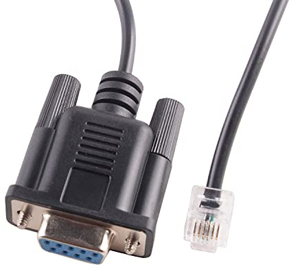 Usangreen USB DB9 RS232 auf RJ11 RJ12 serielles Kabel für Schrittmotor DM432C DM442 DM556 Leadshine Servo 1,8 m (DB9 auf RJ12 (ohne Chip))