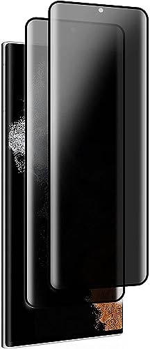 [2 Stück] Sichtschutz für Samsung Galaxy S22 Ultra - Anti-Spy Sichtschutzfolie 9H Härte, Anti-Spähen Privatsphäre Schutzfolie,Gehärtetes Glas Folie Blickschutzfolie, Privacy Screen mit Anti Spy