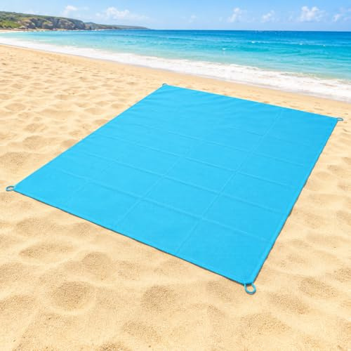 Almineez Sandproof Beach Mat Picnic Blanket Waterproof - Beach Blanket 200 x 150cm Picnic Rug Extra Large Waterproof Sand Free Mat for Beach, Camping, Hiking Compact Lightweight