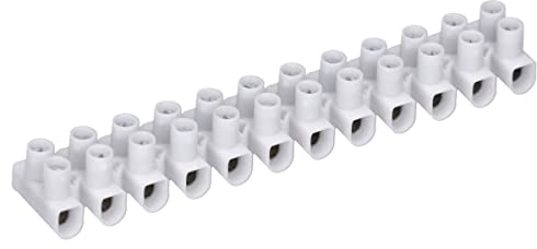 20 Stück Voxura Lüsterklemme Kabelklemme Verbindungsklemmen Kabelverbinder 12-polig bis 6mm² weiß