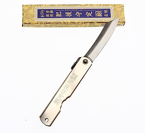 Fickkniv Higonokami Knivar Zenkou Japansk fällkniv Silverhandtag Handgjord i Japan av Nagao Kanekoma Kniv (7cm)