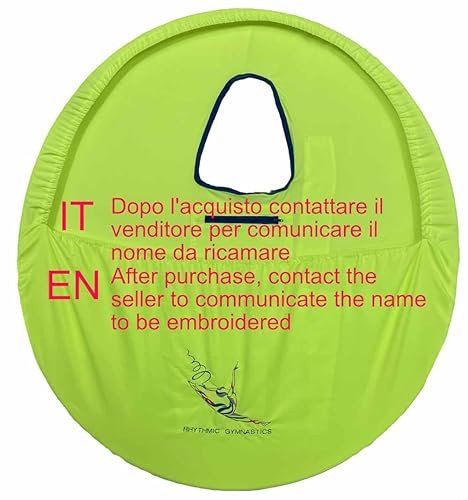 danza più Sac de gymnastique porte-bagages, Jaune Flou + Nom