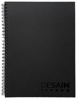 Desaim Notizbuch A6 Hardcover Ringbuch (schwarz)