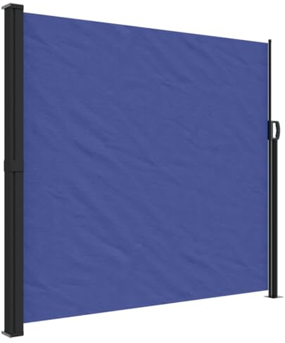 vidaXL Tenda da Sole Laterale Retrattile Blu 180x600 cm