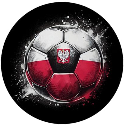 Fußball Polen Flagge Magnet mit Flaschenöffner rund EM 2024 Fanartikel Ball Sport Motiv Rot-Weiß Polen Länderfarben Ideal für Fußballbegeisterte