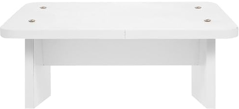SEWACC Repose-Pied Tabouret Pratique en Bois Naturel Blanc Ergonomique sous Table Favorisant Une Posture Assise Droite et Confortable pour Maison et Bureau