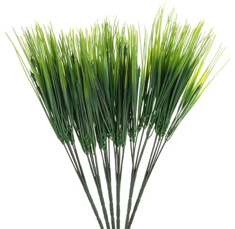 sourcing map 24 piante di erba artificiale, 39,9 cm, in plastica, arbusti artificiali per esterni, cespugli finti per decorare la casa, il giardino, colore: verde