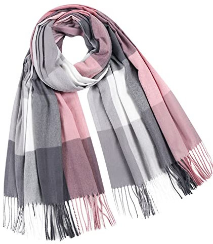 Schal Damen Senfgelb Herren Quaste, farblich passender weiblicher Schal Starterset Feuchte Tücher Magische Tücher Damenschals Und Tücher Winter Lederpflege Auto Damenschals Und Tücher (Pink, One Size)