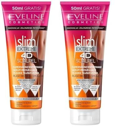 Eveline Cosmetics Slim Extreme 4D Scalpel Serum Reducteur Des Tissus Graisse 250Ml 250 ml (Paquete de 2)