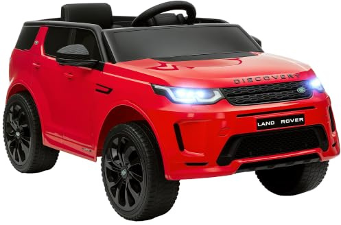 AIYAPLAY Land Rover Discovery Sport Kinderauto 12V für Kinder 3-6 Rot | Kinder Elektroauto, 2,4G Fernbedienung, Musik, Hupe, Elektrofahrzeug mit LED-Lichtern, USB/MP3-Anschluss, 3-5 km/h