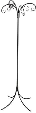 Coopers of Stortford - 4 Arm Hanging Basket Stand - Freestanding Metal Plant Hanger - Garden Flower Display Stand - Outdoor Hanging Planter Holder