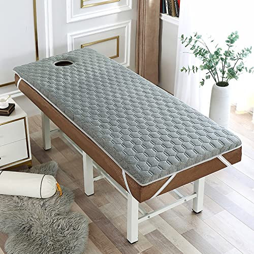 Wimpernbettauflage aus Memory-Schaum mit Gesichtslöchern, rutschfest, Tischmatratzenkissen, 60 x 180 cm, elastische Bänder für sicheren Sitz, ideal für Wimpernverlängerungen und Schönheitsbehandlungen