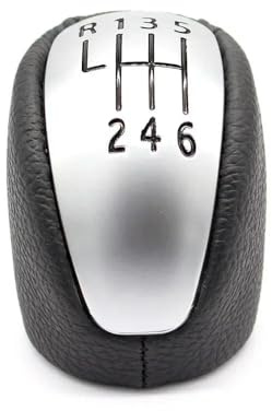 RYUNMP Perilla de Cambio Manual de 6 velocidades de PU para Renault Laguna MK3 2007-2014, Palanca de Cambios de Cuero con Bola de Mano.