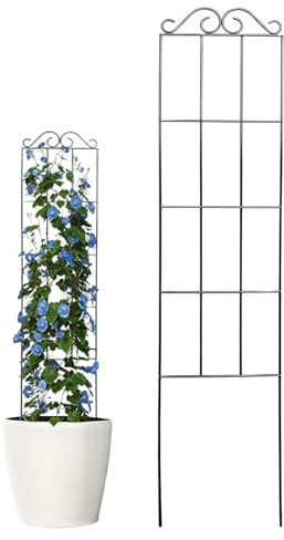 Enrejado para plantas de interior – Marco decorativo de soporte para escalada, accesorio moderno para plantas | Enrejado de metal duradero para plantas en maceta, soporte de vid interior, decoración
