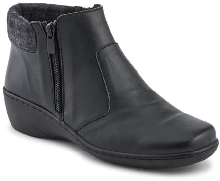 Pavers Wide Womens Wide-Fit Leather Lightweight Ankle Boots | Autumn Winter Collection | Boot | Block