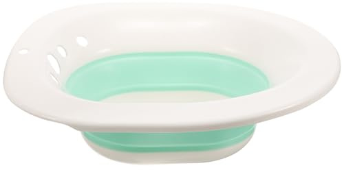 GALPADA Faltbares Sitzbad Toiletten bidet Weiß grün Platzsparendes Reinigungskübel für Erwachsene Schwangere und Senioren Kompatibel mit Standard toilettensitzen Praktische Pflegehilfe