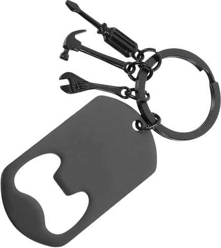 Black Metal Keychain Bottle Opener for Beer Fest Party Beverage
