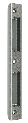 SN-TEC Zimmertür Winkelschließblech mit Unterbau in Grau, Typ 4088 00/100G Links/Rechts verwendbar 170x20x8x1,5mm geeignet für Zimmertürschlösser Farbe: Silber/grau