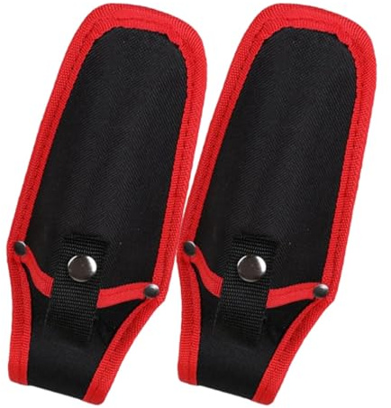 JOINPAYA Funda para Tijeras de Podar de Jardinería 2 Piezas de Lona Roja Resistente Bolsa Protectora Práctica para Herramientas de Jardín y Uso Doméstico