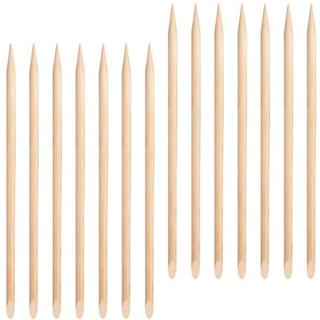 HOMSFOU 100 Bâtonnets à Ongles en Bois Double Face, Repousse-cuticules, Outil de Manucure Pédicure, 100 Pièces, Accessoires pour Enlever Cuticules et Soin des Ongles, Usage Professionnel