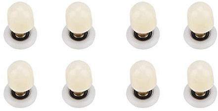 Lot de 8 roulettes en laiton ABS pour porte de douche coulissante en verre (27 mm)