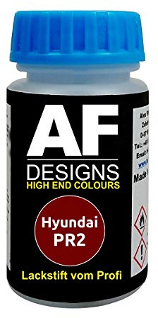 Alex Flittner Designs Lackstift für Hyundai PR2 Scarlet Red Perl | Lackstift geeignet für Farbcode: PR2 und Farbname: Scarlet Red Perl
