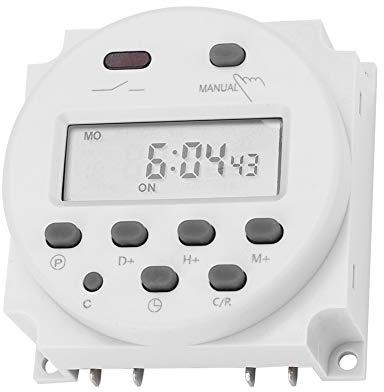 Zeitschaltuhr 12VDC 16A Digitaler elektronischer LCD-Zeitrelaisschalter Programmierbarer LCD-Mikrocomputer Mini-Steuerungs-Zeitschaltuhr CN101A