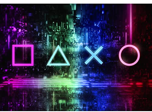 Runa Art Photo Wallpaper Gamers Console 352 x 250 cm Non-Woven Wall Art XXL Moderne Living Room Bedroom Black -Colored 9547011a