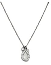 Fossil Set Für Frauen Classics, Ohrring: 8mm X 6mm, Halskette: 16In + 2In Silber Edelstahl Set, JF03765040