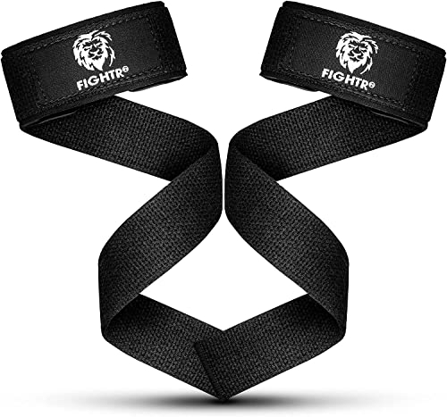 FIGHTR® Zughilfen (gepolstert) für Krafttraining, Bodybuilding, Fitness - Kreuzheben Gurte - Profi Lifting Straps für Männer und Frauen