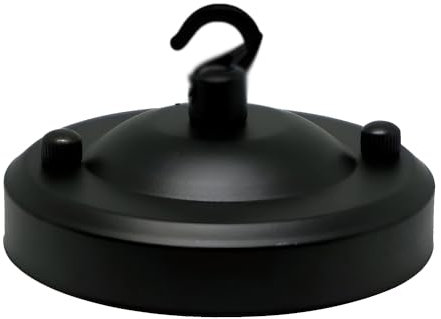 LEDSone Lampadario a soffitto con rosone colorato vintage a gancio singolo, piastra in metallo antico, 108 mm, lampada da soffitto, lampada da parete, accessori (confezione da 4)