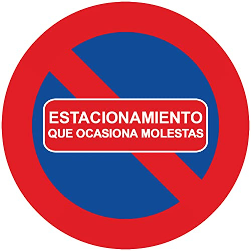 50 pegatinas de estacionamiento que ocasiona molestias 12 × 12 cm. Señal de papel de prohibido aparcar para pegar en los coches