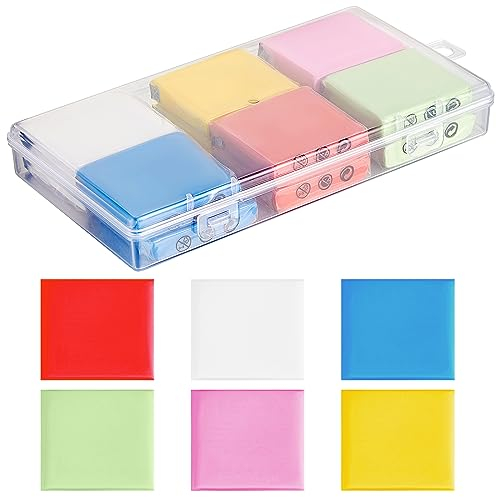 Faccito 12 Gomme da Cancellare Modellabili 4 x 3,5 cm Gomma Impastata Morbida in Custodia Trasparente per Artisti Materiale Colorato Professionale Schizzi Disegno Pittura(Misto)