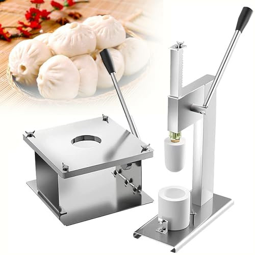 DDZJTPP Baozi Maker Machine De Fabrication De Pains Manuels en Acier Inoxydable Cuit à La Vapeur Fabrication De Pains De Bureau 400-500 PCS/H Ensembles D'outils De Cuisine,Largefilmcup