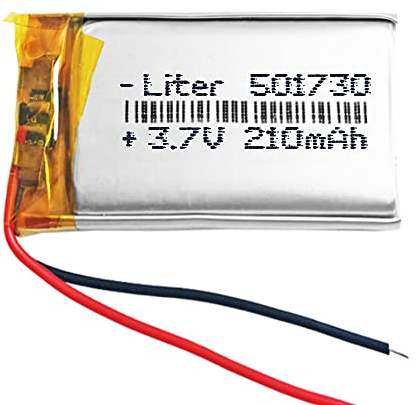 Batterie 501730 LiPo 3.7V 210mAh 0.777Wh 1S 5C Liter Energy Battery pour l'électronique Rechargeable Téléphone Portable Smartwatch GPS - Ne Convient Pas à la Radiocommande 32x17x5mm (210mAh|501730)