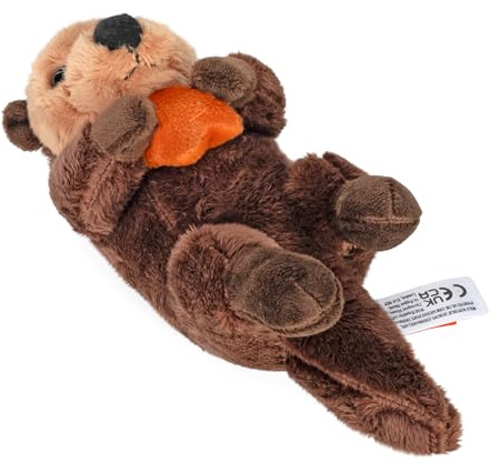 Wild Republic Pocketkins Eco Seeotter, Plüschtier, 12 cm, Plüschspielzeug, Hergestellt aus recycelten Materialien, Umweltfreundlich