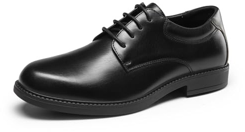 Bruno Marc Men's Non Slip Work Shoes Restaurant Resistant Dress Derby Shoes,Size 10,All Black-Pu,BMUMHC2502