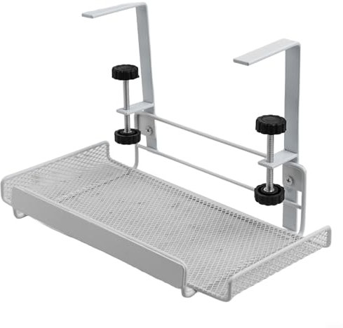 Kabelmanagement unter dem Schreibtisch, kein Bohren zum Schreibtisch, Kabelmanagement-Tablett, Schreibtisch-/Wandmontagesystem, Kabelhalter/Kabelablage, für Büro und Zuhause Stehpult (weiß, S)