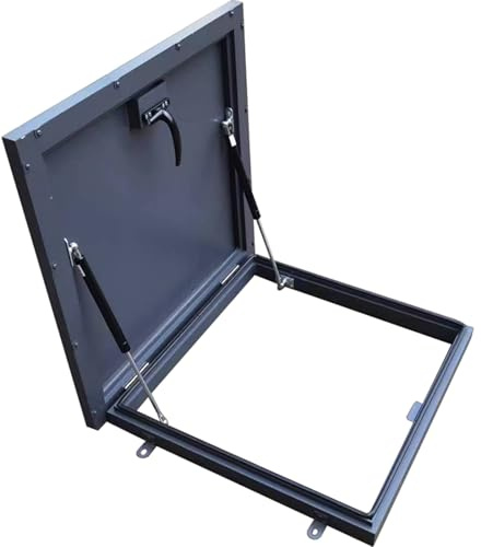 Verzinkte Schachtabdeckung, Zugangstür mit Griff für Brunnenkopf, Keller, Lüftung, maßgeschneidert, L 100 cm x B 50 cm, Inspektionsanschlussdeckel und Dachbodenabdeckung