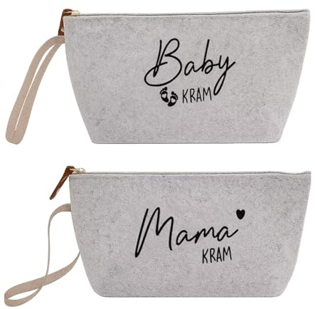Lot de 2 Trousses de Soin Bébé Naissance en Polaire | avec Fermeture Éclair Trousse Soin Bébé Cadeau Grossesse Future Maman pour les Nouvelles