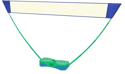 DAHAD Badminton Net with Stand, Portable Net Stand, Badminton Net with 2 Badminton Rackets, 2 Shuttlecocks, Volleyball Netz für Indoor & Outdoor Hinterhöfe Strand