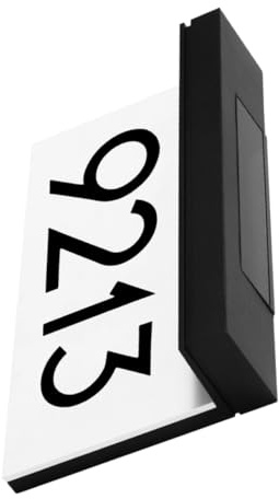 Generic Solar LED House Number Lamp Waterproof Outdoor Solar Lighted Address Sign for Garden Patio Door Number Indicator